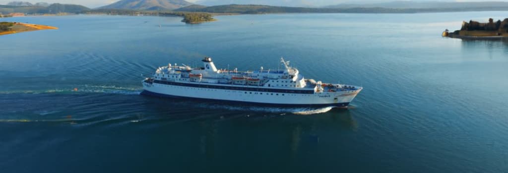 A-Ships ferry at sea