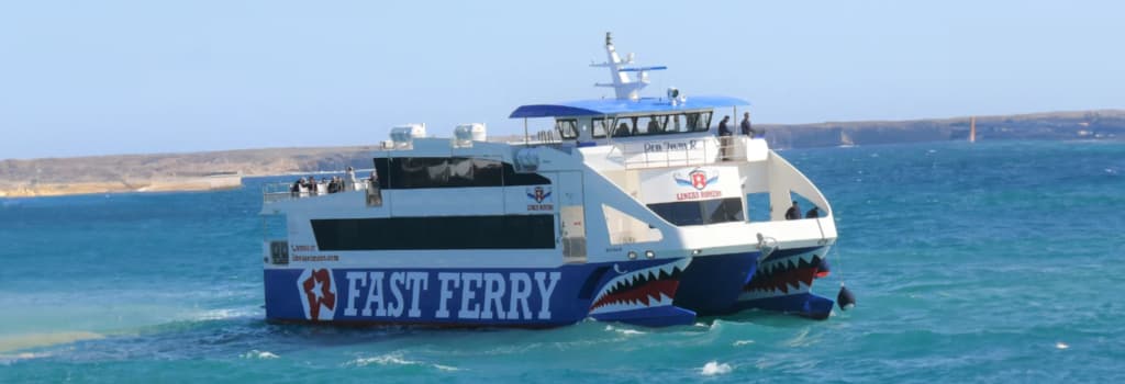Lineas Maritimas Romero ferry at sea